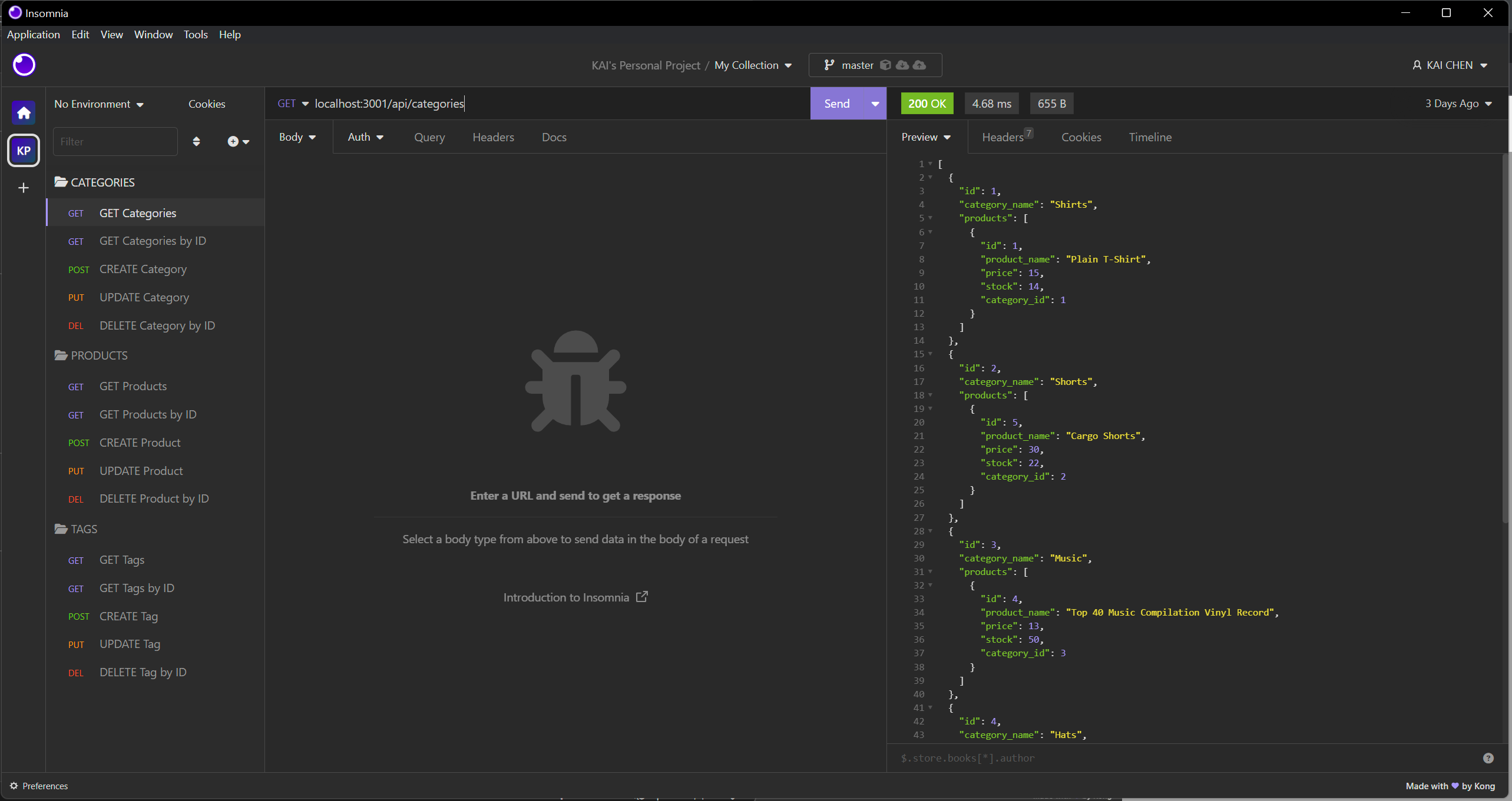 E-Commerce Back End